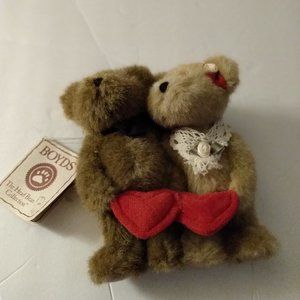 Teddy Bears Sweetheart Couple with hearts Vintage Boyds Bear, Original Tags